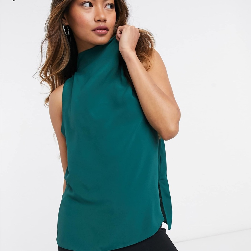 ASOS DESIGN • Sleeveless Drape Neck Top